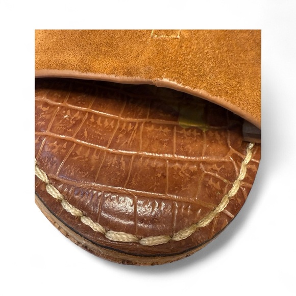 Sam Edelman Ranger Suede Wedge Sandals Open Toe Cork Platform Size 8 - Picture 8 of 10